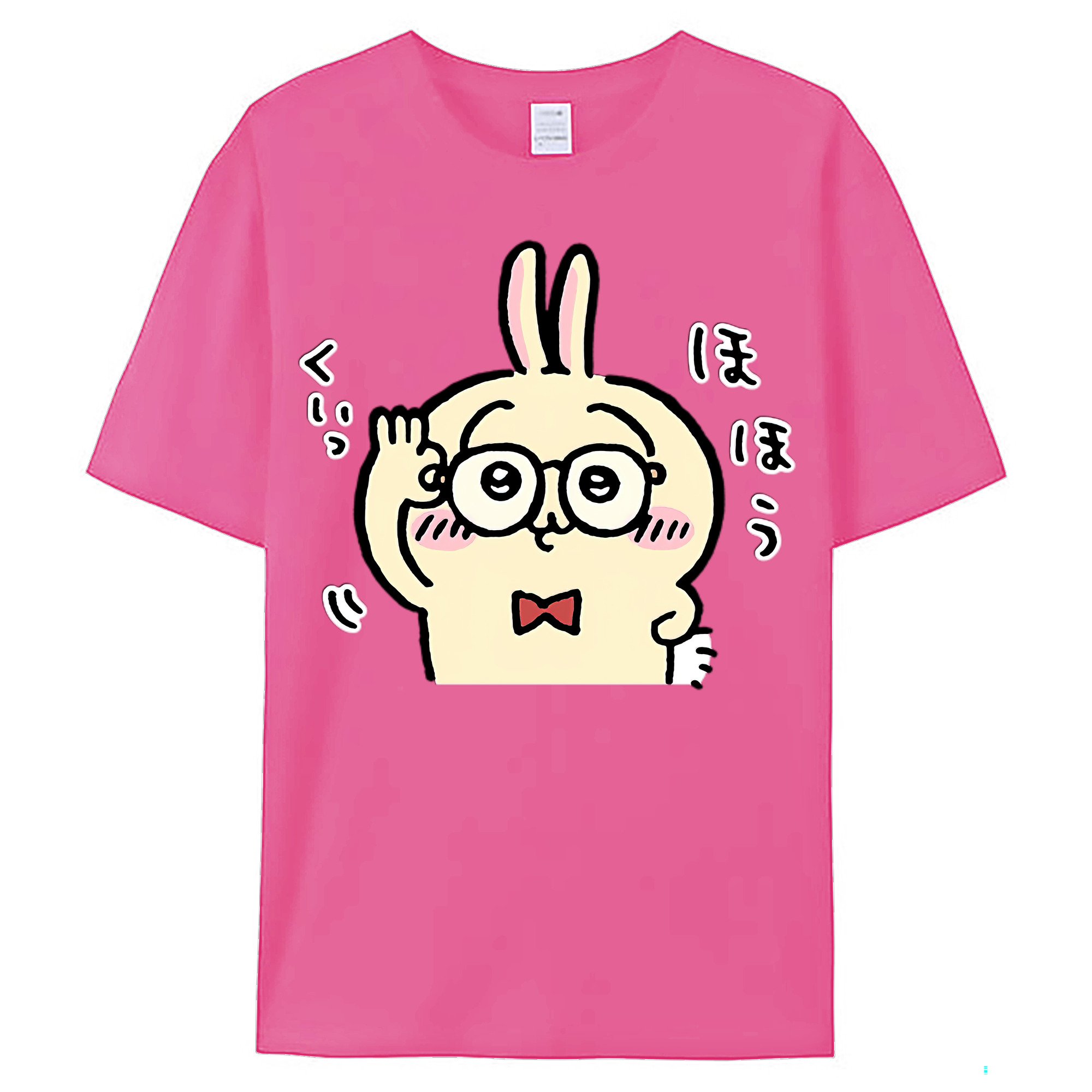 （画像用） ちいかわ うさぎ Chii-kawa usagi レディースカジュアルプリントTシャツ（綿100％）